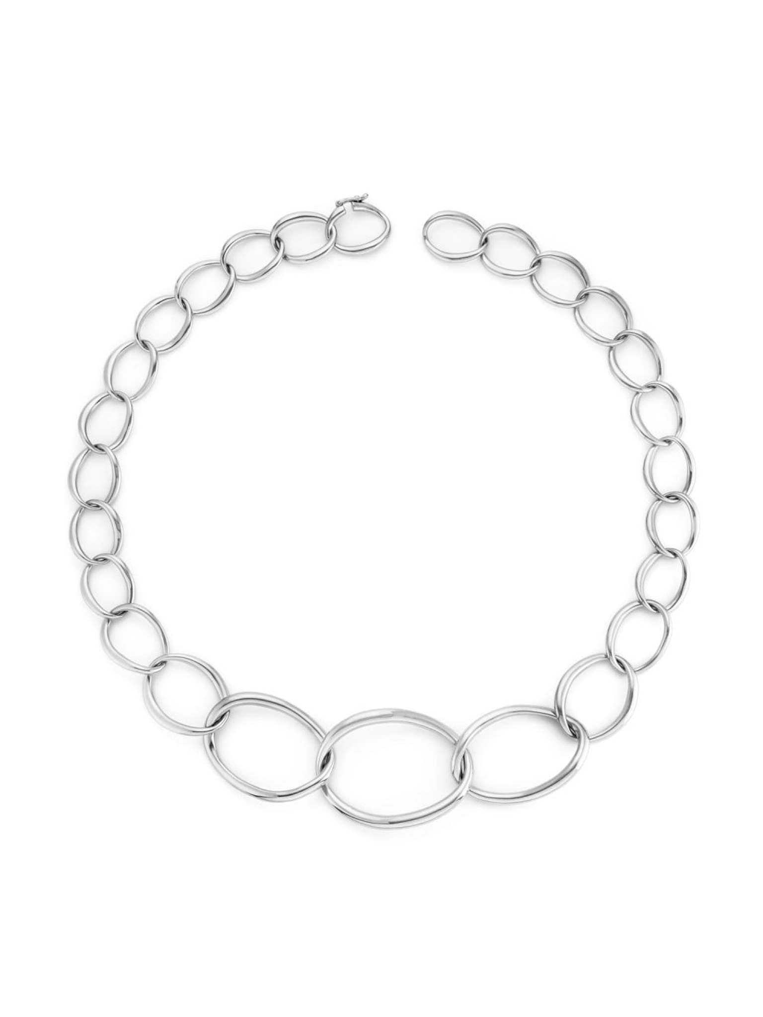 Silver wave necklace